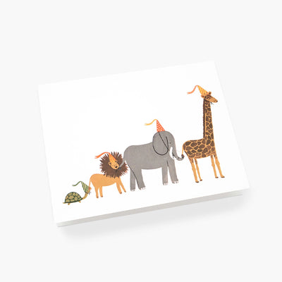 Carte Double Anniversaire Animaux - Rifle Paper Co