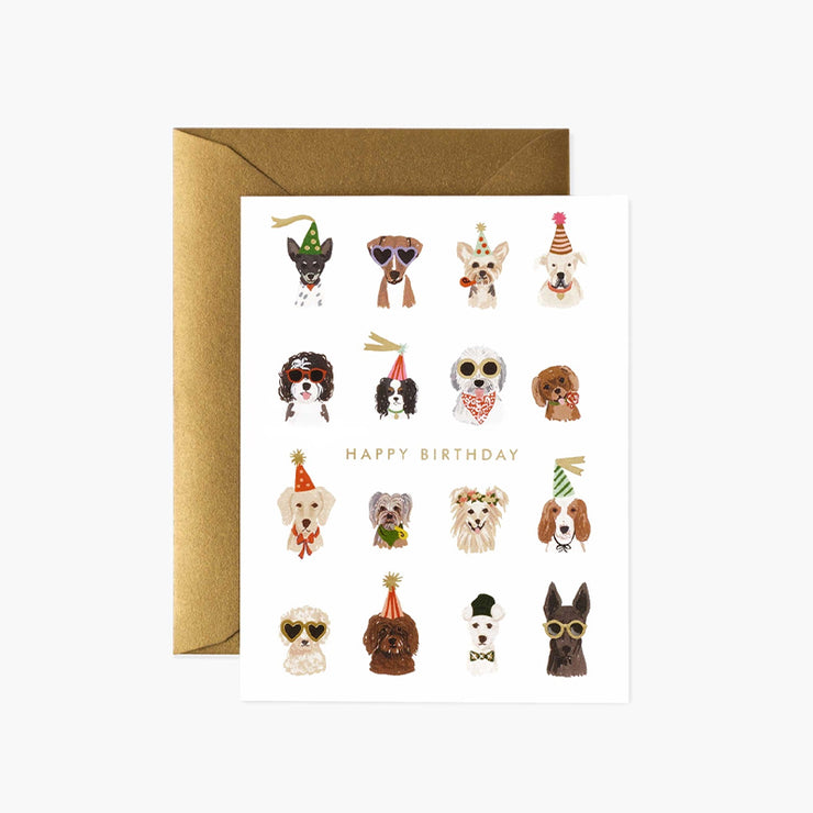 Carte Double Anniversaire Chiens - Rifle Paper Co