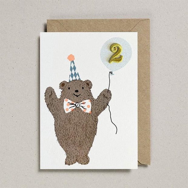 Carte d’Anniversaire Ours 2 Ans - Petra Boase