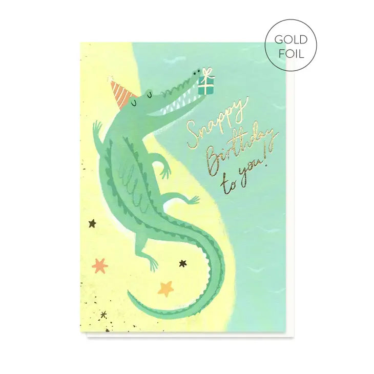 Carte Double "Snappy Birthday to You" Crocodile - Stormy Knight