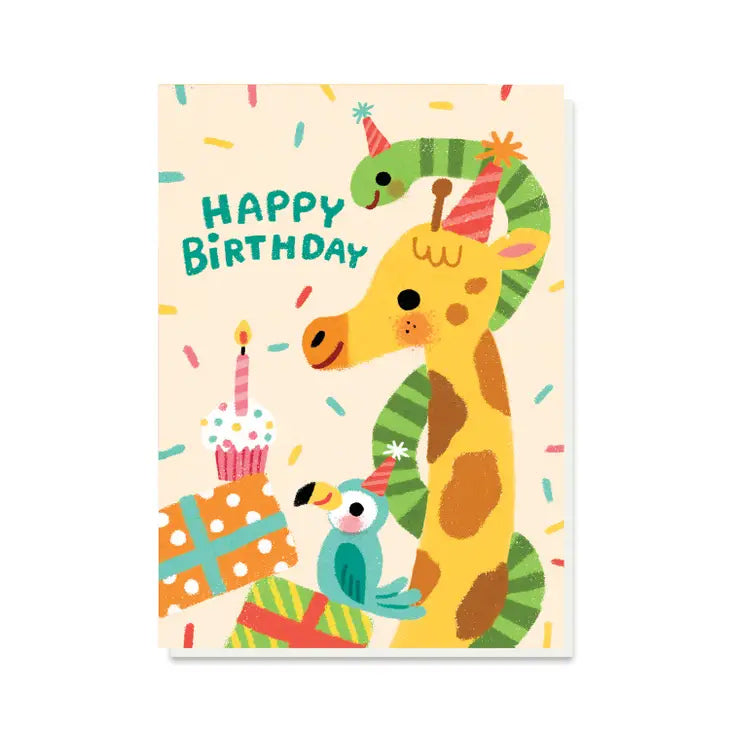 Carte Double "Happy Birthday" Animaux - Stormy Knight