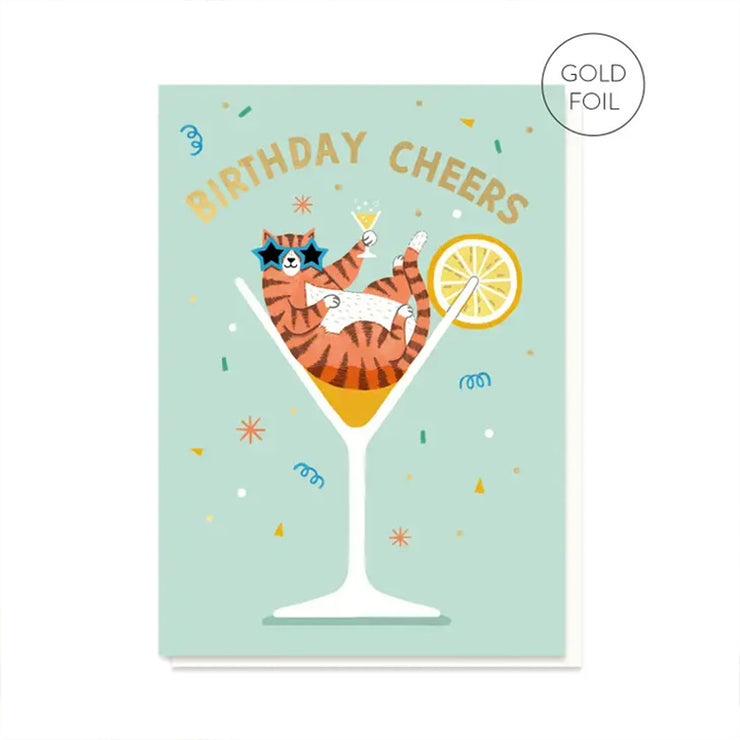 Carte Double "Birthday Cheers" - Stormy Knight