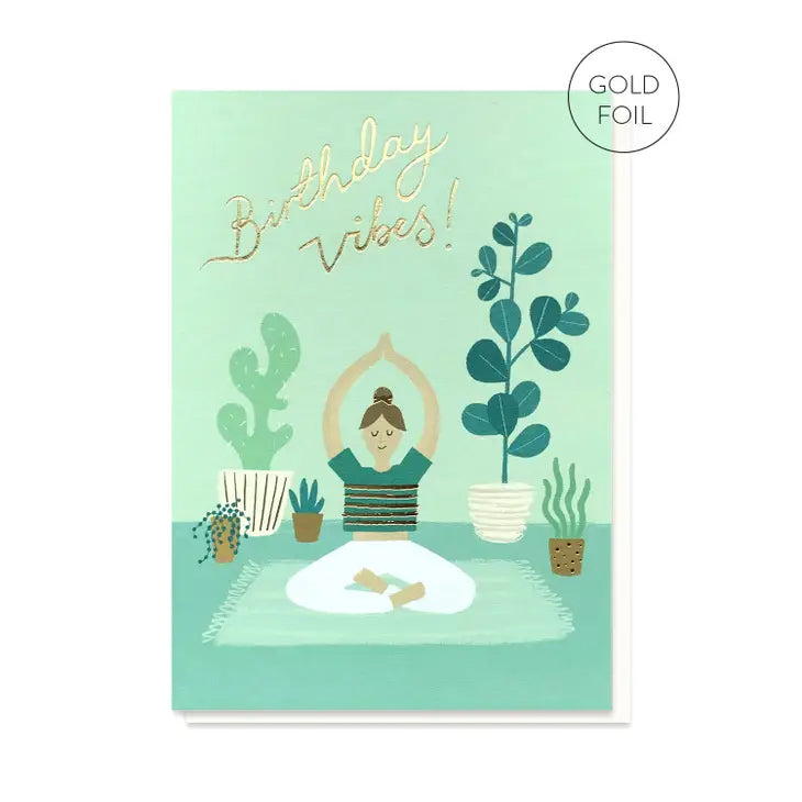 Carte Double "Birthday Vibes" Plantes - Stormy Knight