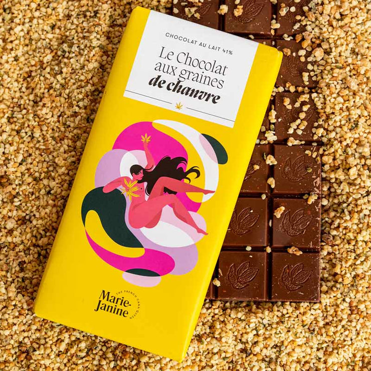 Chocolat Lait aux Graines de Chanvre Caramélisées