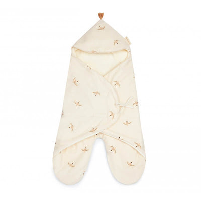 Couverture Nomade Kiss Me Beige Naturel Oiseau - Nobodinoz