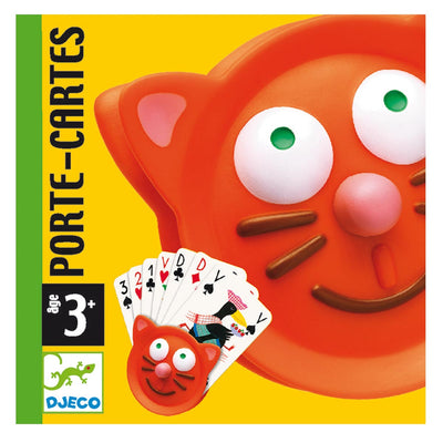 Porte carte en forme de chat adapté aux enfants pour pouvoir jouer aux cartes en toute simplicité 