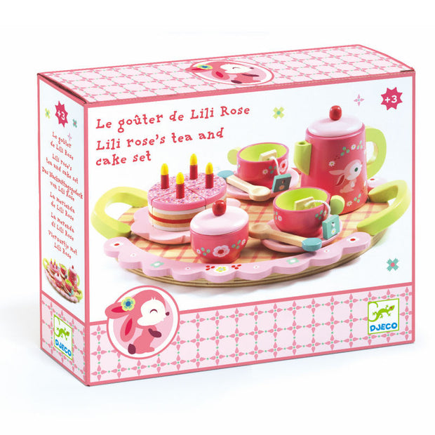 Adorable dinette pour enfant rose et vert comprenant tous les éléments pour un goûter réussi! 