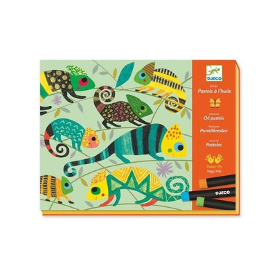 Djeco - arts créatifs - atelier pastels à l'huile - jungle colorée
