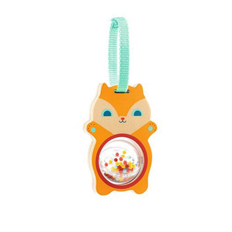 Djeco - Hochet pitinut bois et plastique - adorable jouet pour bébé 