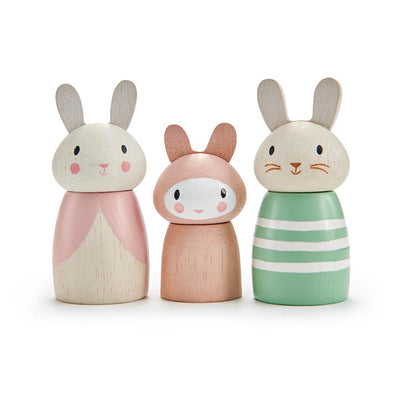 Figurines en Bois Famille Lapin - Tender Leaf