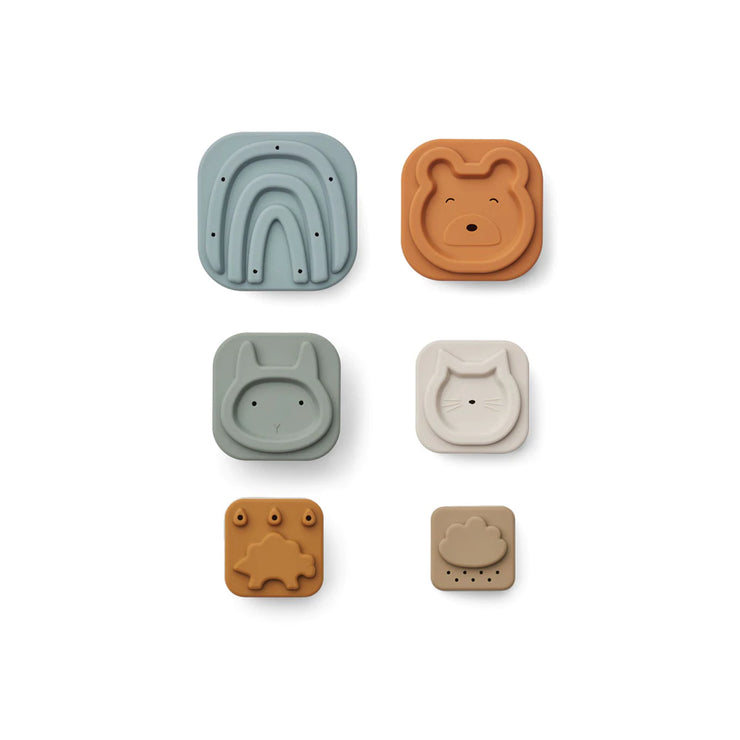 Cubes empilables enfant Liewood - Almond Multi Mix