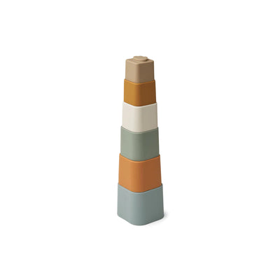 Cubes empilables enfant Liewood - Almond Multi Mix