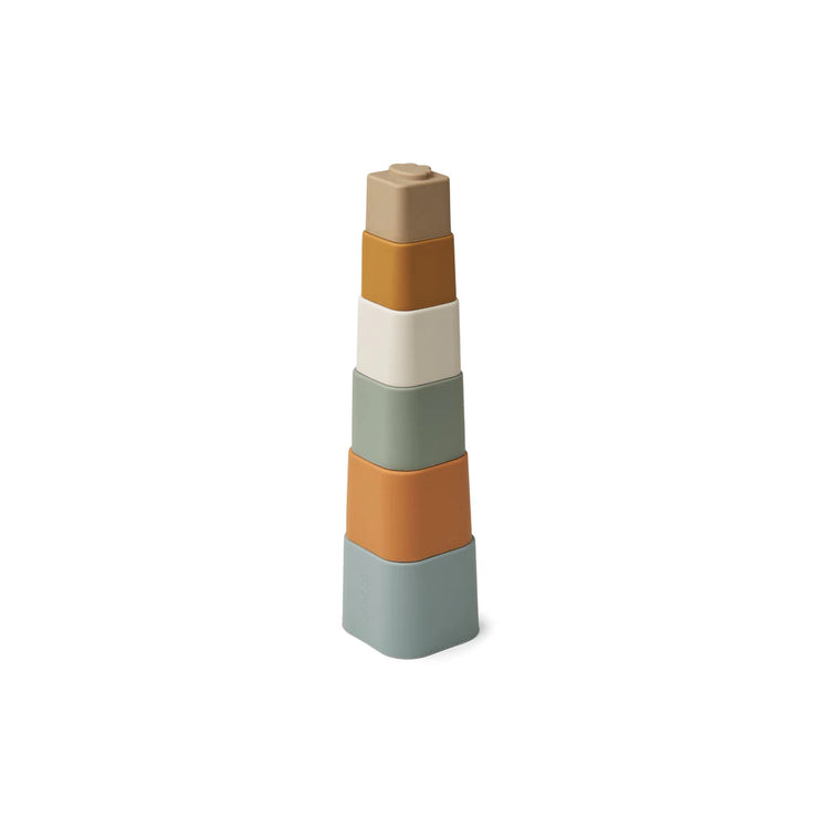 Cubes empilables enfant Liewood - Almond Multi Mix