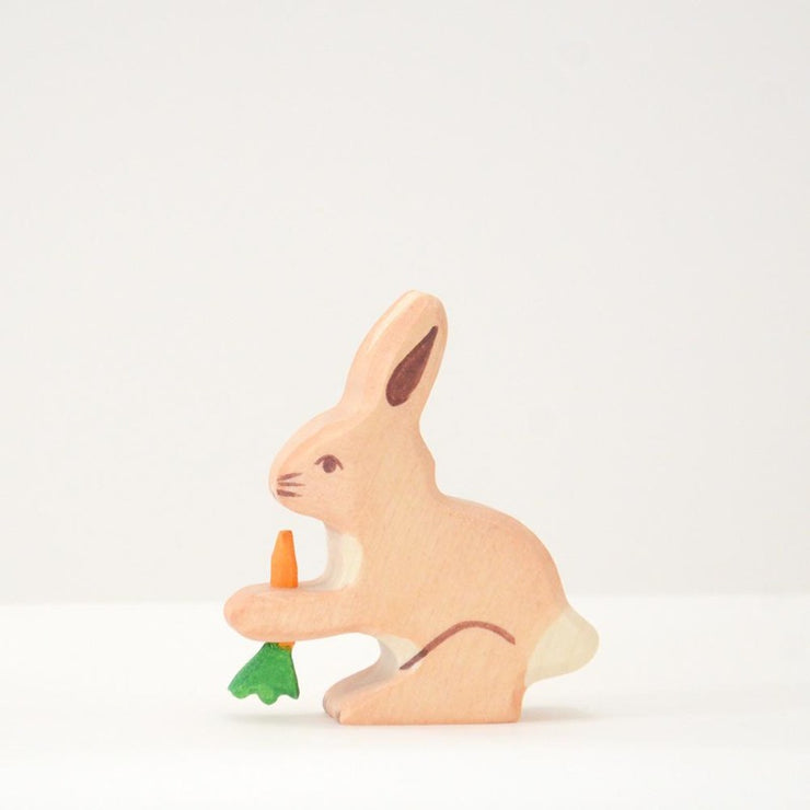 Jouet en Bois enfant - Lapin avec carotte - HOZTIGER