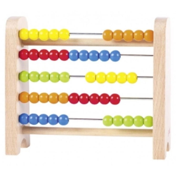 Heimess - boulier en bois naturel - 50 billes colorées pour apprendre à compter 