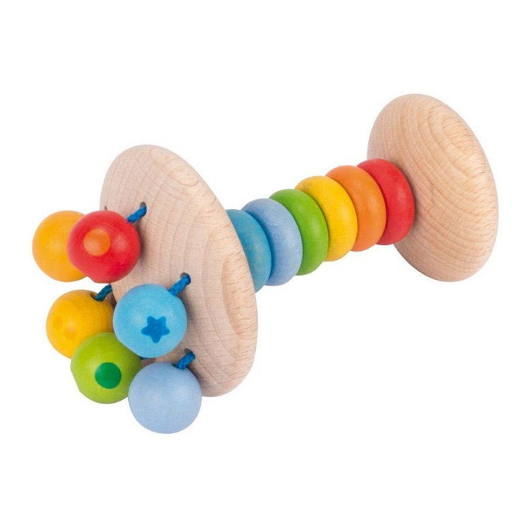 Hochet flexible en bois pour bébé - Eveil coloré