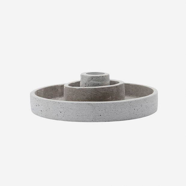 Bougeoir en Polystone Gris - House Doctor