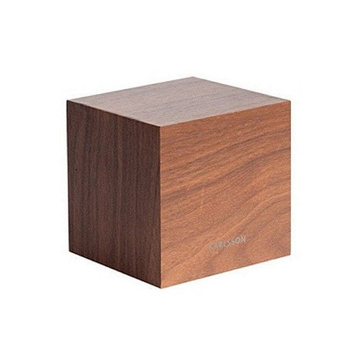 Réveil mini cube - Bois foncé