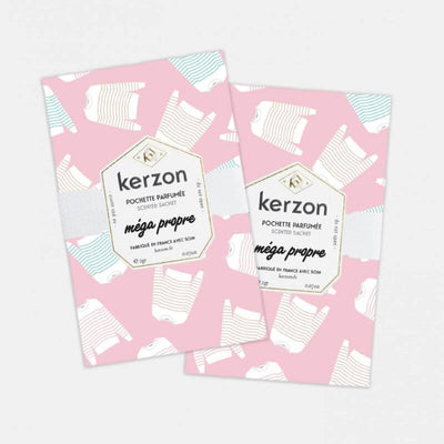KERZON - pochettes parfumées pour le linge - méga propre - cèdre et rose