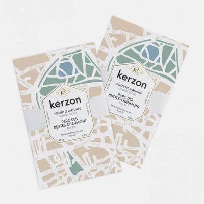 KERZON - pochettes parfumées pour linge - parc des Buttes Chaumont - cèdre et santal