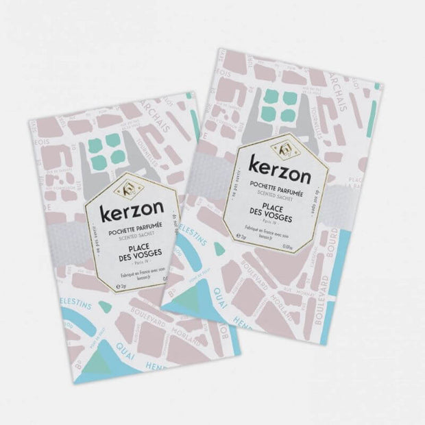 pochettes parfumées à la rose et géranium pour le linge par Kerzon