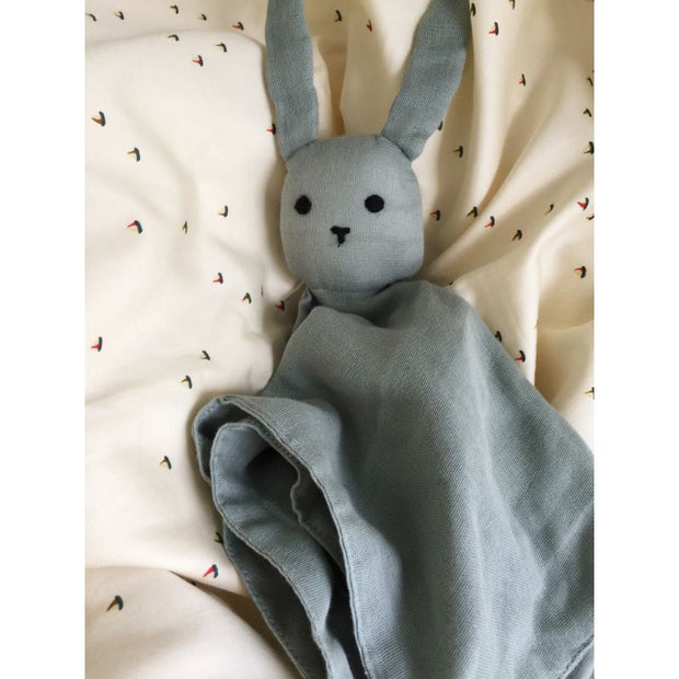 KONGES SLOJD - Doudou plat lapin - french blue