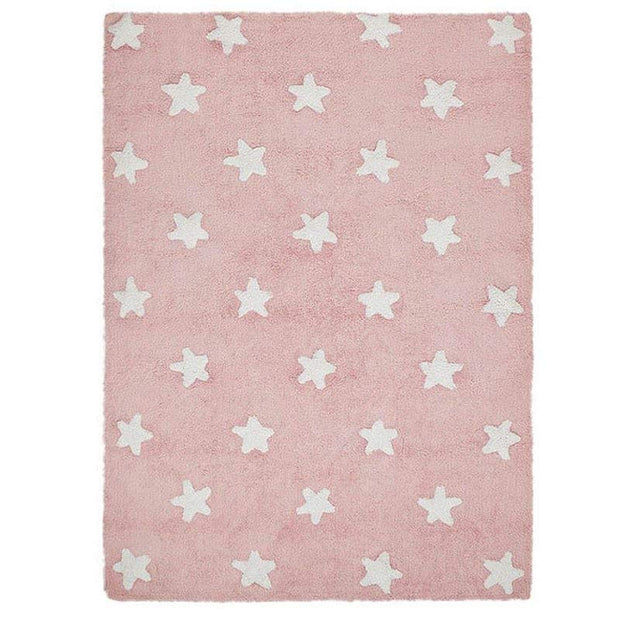 Tapis rose - Etoiles blanches - Lorena Canals