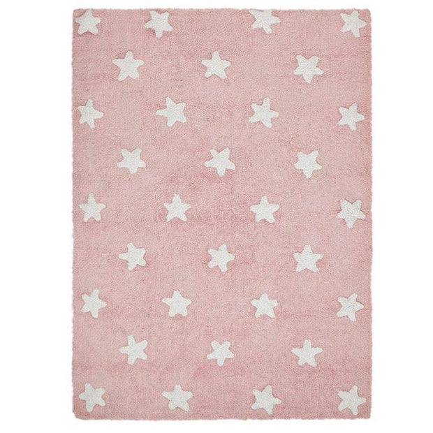 Tapis rose - Etoiles blanches - Lorena Canals