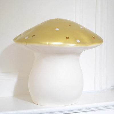 Lampe Champignon Dorée - Grand Format