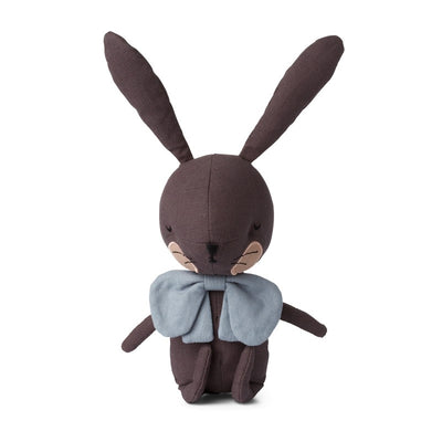 Doudou - Lapin gris et son noeud papillon
