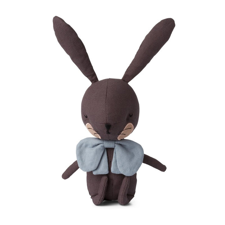 Doudou - Lapin gris et son noeud papillon