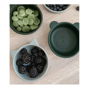 lot de 4 bols incassables au design rigolo, lavables au lave-vaisselle qui amuseront les enfants à l'heure du repas 