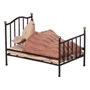 Mobilier miniature - Lit Simple Vintage Anthracite