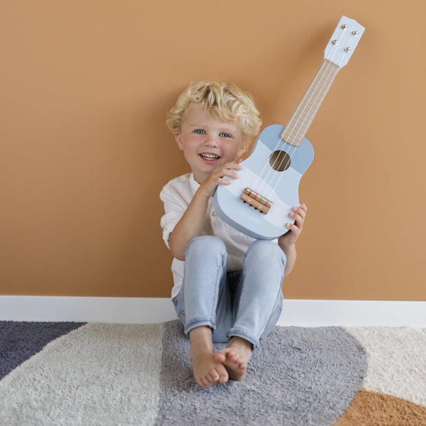 Guitare en bois - Bleu
