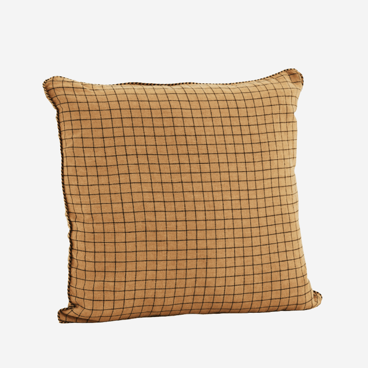 Housse de coussin carrée Carreaux dusty orange - Madam Stoltz