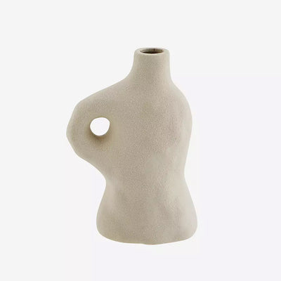 Madam Stoltz - Vase en Grès Beige