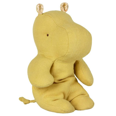 MAILEG - Doudou Hippo en lin - jaune
