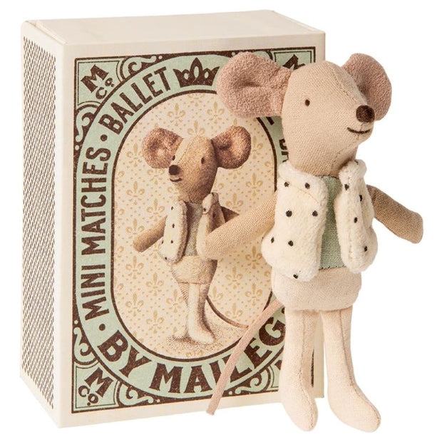 Maileg - petite souris danseur en tissus - cadeau enfant originale et plein de charme