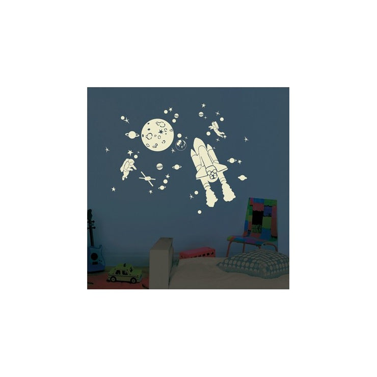 Mimilou - Sticker phosphorescent pour chambre d'enfant - Space Kit - déco originale et fun