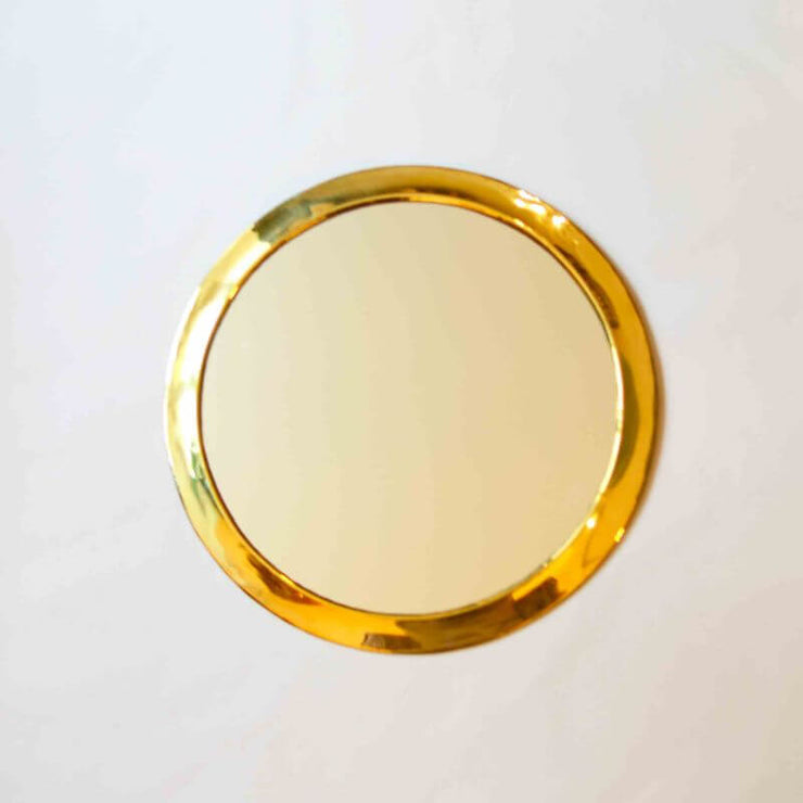 Miroir artisanal - Rond bords plats - Petite taille