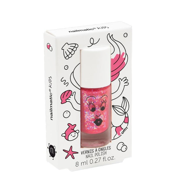 NAILMATIC KIDS - Vernis enfant Sissi rose paillettes - Vernis à base d'eau