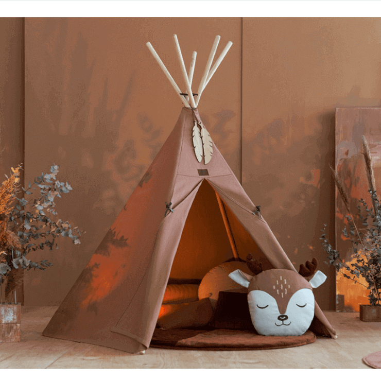 NOBODINOZ - adorable Coussin cerf pour enfant - mignon et décoratif