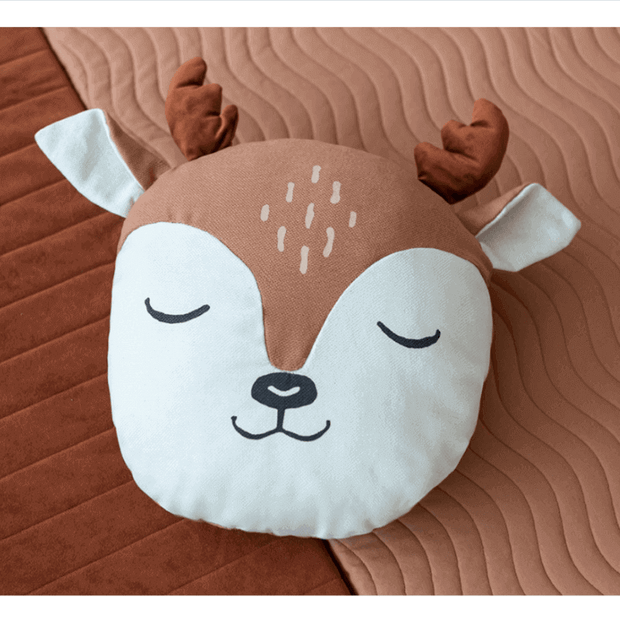 NOBODINOZ - adorable Coussin cerf pour enfant - mignon et décoratif