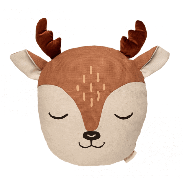 NOBODINOZ - adorable Coussin cerf pour enfant - mignon et décoratif