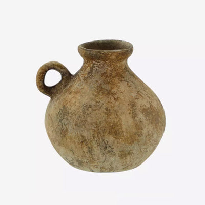Madam Stoltz - Petit Vase en Terre Cuite Ocre