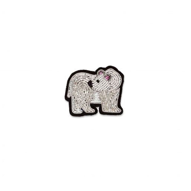 Broche Brodée Ours Polaire - Macon&Lesquoy