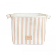 Panier à Jouets Django Taupe Stripes Natural - Nobodinoz