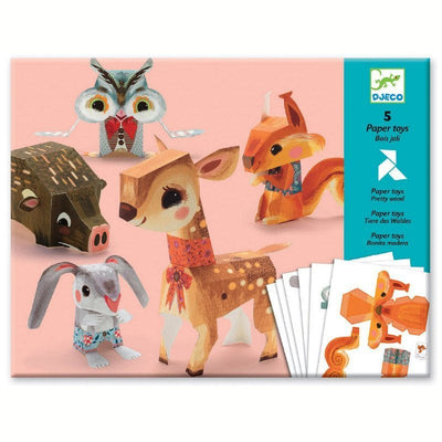 Paper toy "Bois Joli" : les animaux de la forêt