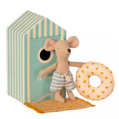 Figurine Souris - Petit frère à La Plage