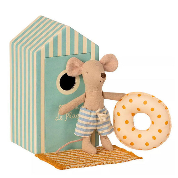 Figurine Souris - Petit frère à La Plage
